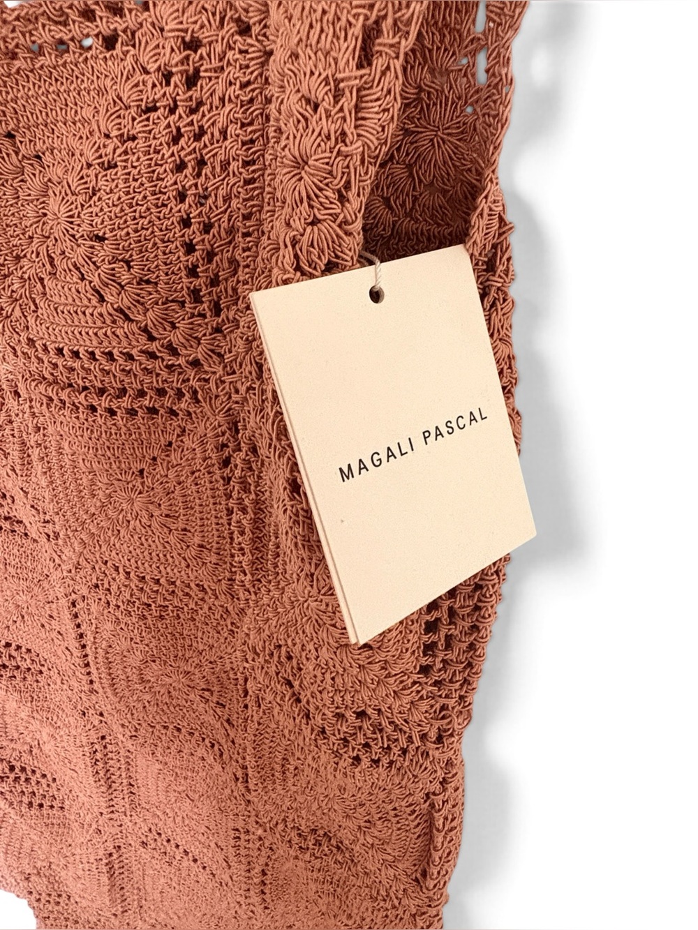MAGALI PASCAL Crochet Square Panel Mini Dress - Warm Copper - Anthropologie - Picture 4 of 7